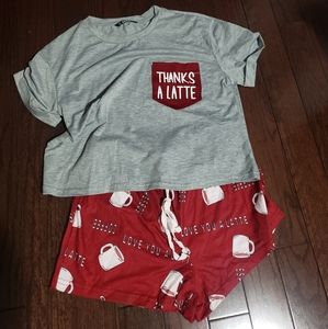From Shein, sleep set. Size small